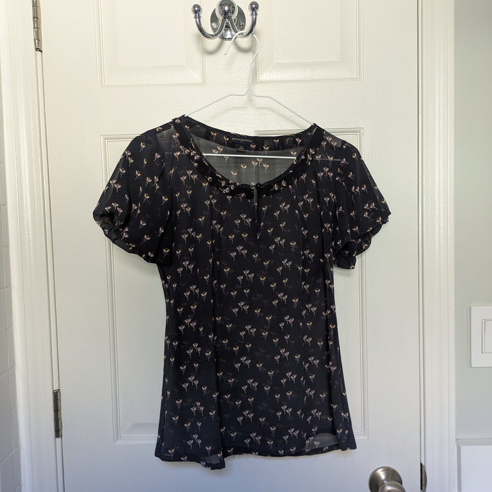 Floral Navy Women's Top